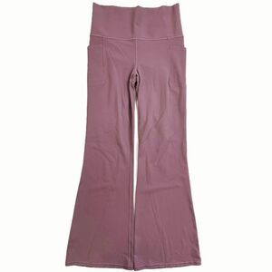 Athleta Salutation Stash Flare Legging High Rise Pockets Stretch Damask Mauve M